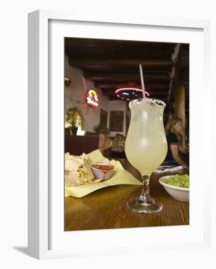 Margarita and Nachos at Maria's Bar and Restaurant, Santa Fe, New Mexico-Michael DeFreitas-Framed Photographic Print