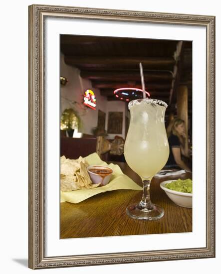 Margarita and Nachos at Maria's Bar and Restaurant, Santa Fe, New Mexico-Michael DeFreitas-Framed Photographic Print