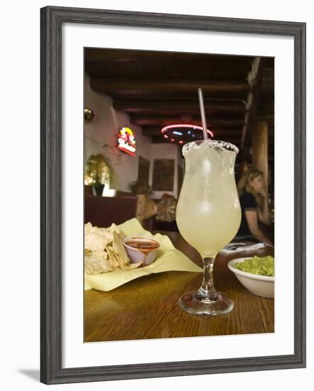 Margarita and Nachos at Maria's Bar and Restaurant, Santa Fe, New Mexico-Michael DeFreitas-Framed Photographic Print