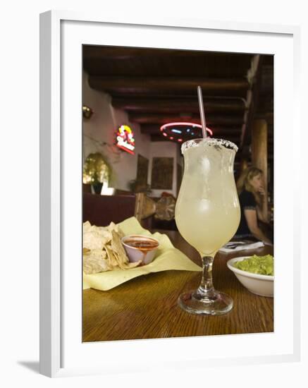 Margarita and Nachos at Maria's Bar and Restaurant, Santa Fe, New Mexico-Michael DeFreitas-Framed Photographic Print