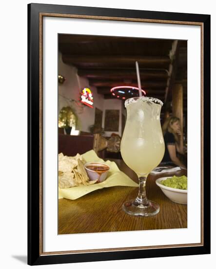 Margarita and Nachos at Maria's Bar and Restaurant, Santa Fe, New Mexico-Michael DeFreitas-Framed Photographic Print
