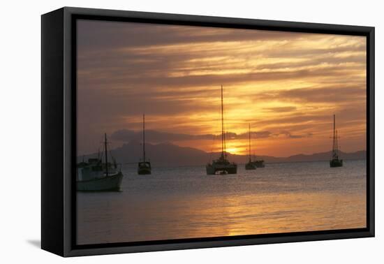 Margarita Island Sunset Over-null-Framed Stretched Canvas