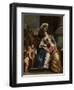 Margarita Trip as Minerva, Instructing Her Sister Anna Maria Trip-Ferdinand Bol-Framed Art Print