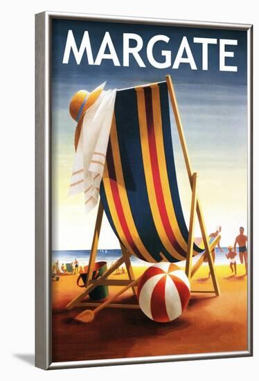 Margate, New Jersey - Beach Chair and Ball-Lantern Press-Framed Art Print