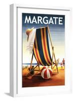 Margate, New Jersey - Beach Chair and Ball-Lantern Press-Framed Art Print