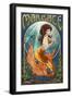 Margate, New Jersey - Mermaid-Lantern Press-Framed Art Print