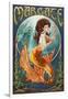 Margate, New Jersey - Mermaid-Lantern Press-Framed Art Print