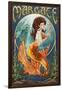 Margate, New Jersey - Mermaid-Lantern Press-Framed Art Print