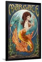 Margate, New Jersey - Mermaid-Lantern Press-Framed Art Print