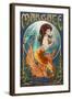 Margate, New Jersey - Mermaid-Lantern Press-Framed Art Print