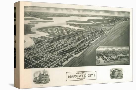 Margate, New Jersey - Panoramic Map-Lantern Press-Stretched Canvas