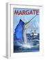 Margate, New Jersey - Sailfish Deep Sea Fishing-Lantern Press-Framed Art Print