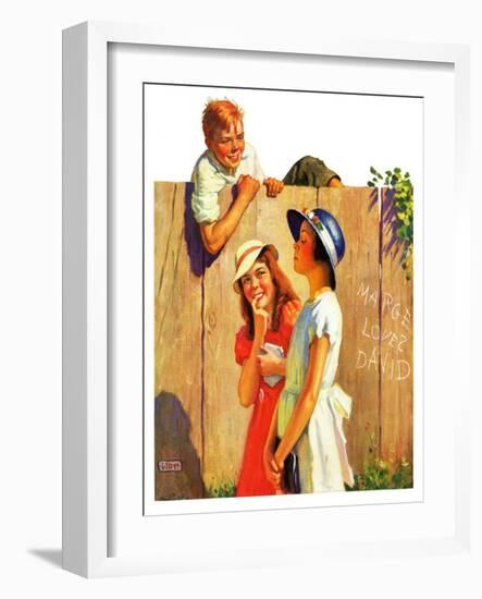 "'Marge Loves David',"August 10, 1935-George Brehm-Framed Giclee Print