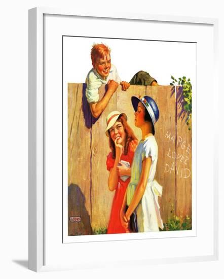 "'Marge Loves David',"August 10, 1935-George Brehm-Framed Giclee Print