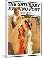 "'Marge Loves David'," Saturday Evening Post Cover, August 10, 1935-George Brehm-Mounted Giclee Print