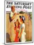 "'Marge Loves David'," Saturday Evening Post Cover, August 10, 1935-George Brehm-Mounted Premium Giclee Print