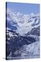 Margerie Glacier Emerging from Mountain Range-DLILLC-Stretched Canvas