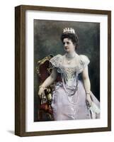 Margherita of Savoy, Queen Consort of Italy, Late 19th-Early 20th Century-Giacomo Brogi-Framed Giclee Print