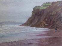 Cliffs at Shaldon S/Devon,  pastel-Margo Starkey-Giclee Print