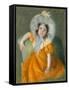 Margot in Orange Dress, 1902-Mary Stevenson Cassatt-Framed Stretched Canvas