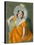 Margot in Orange Dress, 1902-Mary Stevenson Cassatt-Stretched Canvas
