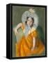 Margot in Orange Dress, 1902-Mary Stevenson Cassatt-Framed Stretched Canvas