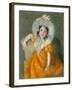 Margot in Orange Dress, 1902-Mary Stevenson Cassatt-Framed Giclee Print