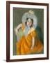 Margot in Orange Dress, 1902-Mary Stevenson Cassatt-Framed Giclee Print