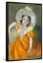 Margot in Orange Dress.-Mary Cassatt-Framed Poster