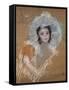 Margot Lux avec un large chapeau-Mary Cassatt-Framed Stretched Canvas