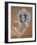 Margot Lux avec un large chapeau-Mary Cassatt-Framed Giclee Print