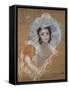 Margot Lux avec un large chapeau-Mary Cassatt-Framed Stretched Canvas