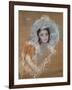 Margot Lux avec un large chapeau-Mary Cassatt-Framed Giclee Print