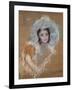 Margot Lux avec un large chapeau-Mary Cassatt-Framed Giclee Print