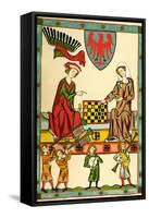 Margrave Otto IV of Brandenburg Playing Chess (From the Codex Maness), C1300-null-Framed Stretched Canvas