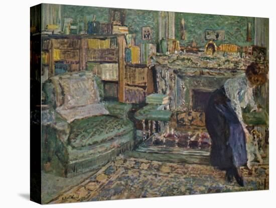 'Marguerite Chapin in Her Apartment with Her Dog', 1910-Edouard Vuillard-Stretched Canvas