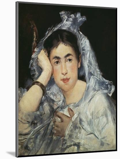 Marguerite De Conflans Wearing a Hood, 1873-Edouard Manet-Mounted Giclee Print