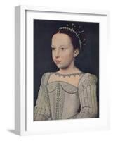 'Marguerite de Valois', c1560, (1939)-Francois Clouet-Framed Giclee Print