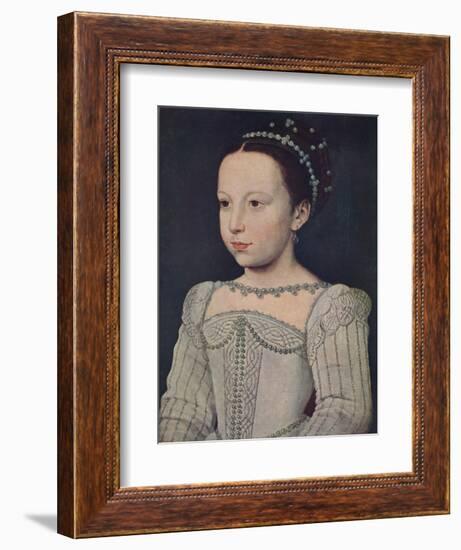 'Marguerite de Valois', c1560, (1939)-Francois Clouet-Framed Giclee Print