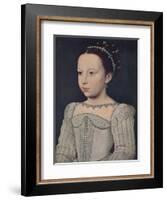 'Marguerite de Valois', c1560, (1939)-Francois Clouet-Framed Giclee Print