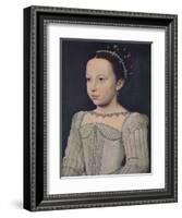 'Marguerite de Valois', c1560, (1939)-Francois Clouet-Framed Giclee Print