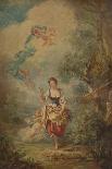 Portrait of a Lady, surrounded by Flowers and Birds, circa 1800-Marguerite Gerard-Giclee Print