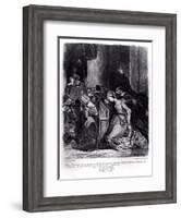 Marguerite in the Church with the Evil Spirits: Illustration from 'Faust' by Goethe, 1828-Eugene Delacroix-Framed Giclee Print