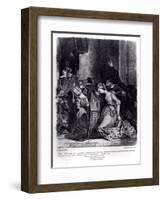 Marguerite in the Church with the Evil Spirits: Illustration from 'Faust' by Goethe, 1828-Eugene Delacroix-Framed Giclee Print