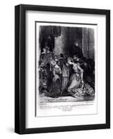 Marguerite in the Church with the Evil Spirits: Illustration from 'Faust' by Goethe, 1828-Eugene Delacroix-Framed Giclee Print