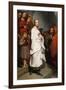 Marguerite Leaving Church, 1838 (Oil on Canvas)-Ary Scheffer-Framed Giclee Print