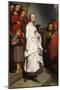 Marguerite Leaving Church, 1838 (Oil on Canvas)-Ary Scheffer-Mounted Giclee Print