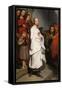 Marguerite Leaving Church, 1838 (Oil on Canvas)-Ary Scheffer-Framed Stretched Canvas