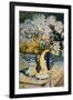 Marguerites in a Blue Jug with a Moon Lamp-Joan Thewsey-Framed Giclee Print