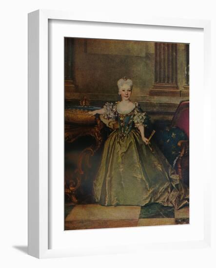 'Maria Ana Victoria de Borbon y Farnesio', 1724 (c1927)-Nicolas De Largilliere-Framed Giclee Print